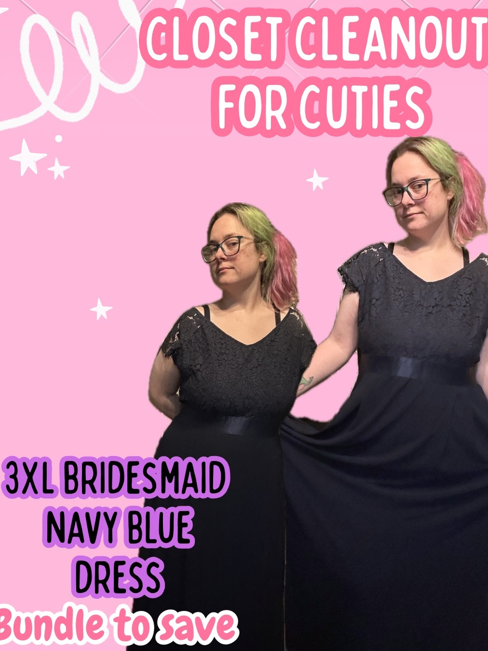 Amazon Navy Blue Lace Maxi Dress with Cap Sleeves